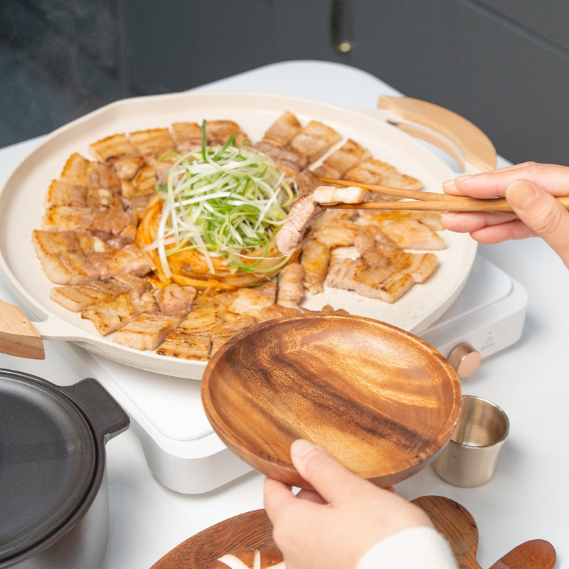 [LIHAN] 모브 IH도자기 그리들 34cm 크림_무료배송특가