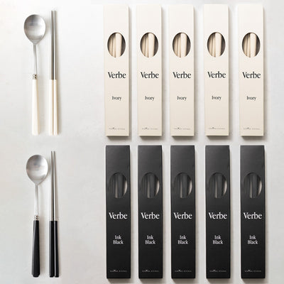 [베르베] 수저세트 잉크블랙 5세트 + 아이보리 5세트_무료배송특가 (묶음)