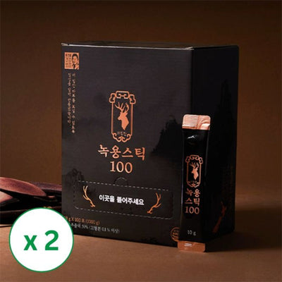 [래오이경제] 더힘찬 녹용스틱100 (100포 x 10g) x 2박스_무료배송(묶음)