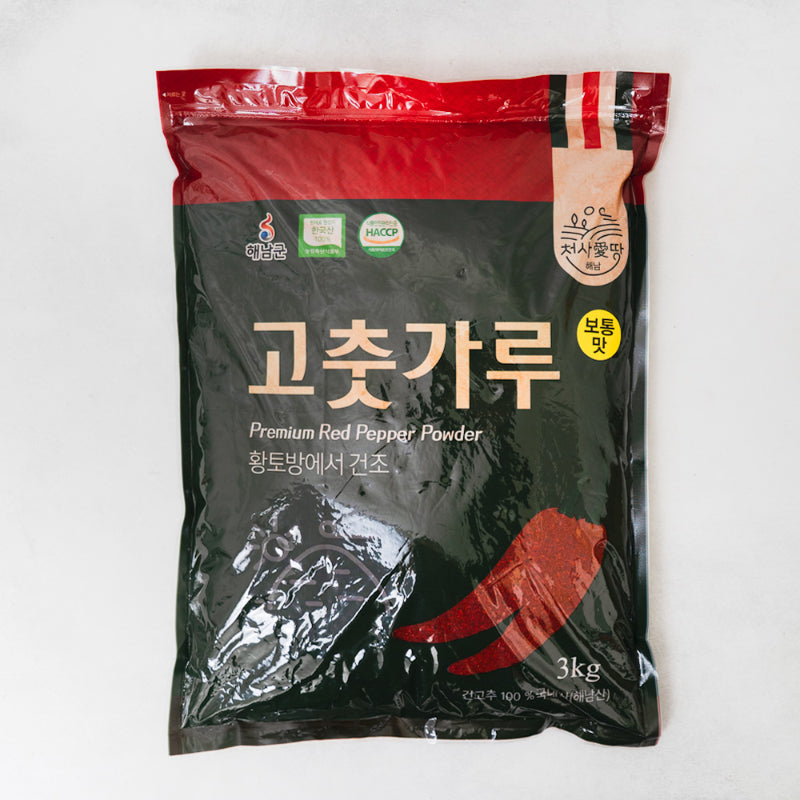 [2025년산][천사애땅] 해남 고춧가루 보통맛 3kg_무료배송