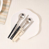 Sentier Satin Spoon + Chopstick Set Vanilla