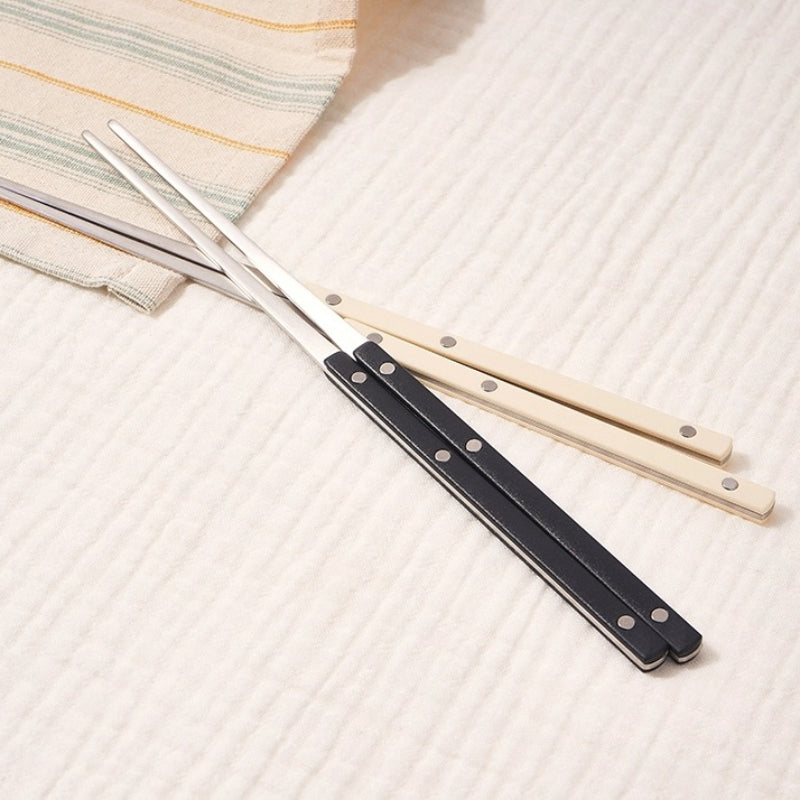 Sentier Satin Spoon + Chopstick Set Vanilla