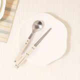 Sentier Satin Spoon + Chopstick Set Vanilla
