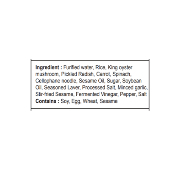 Baba Kimbap - Mushroom Japchae Kimbap 230g (New Customer)