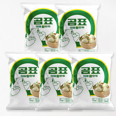 [가메골푸드] 곰표 야채 왕만두(1개입) 120g x 5 팩 (묶음)