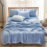 [한국직배송 F] 한길침장 인견 100% 써니 여름이불 Q (색상:블루/그레이)