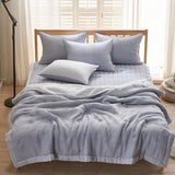 [한국직배송 F] 한길침장 인견 100% 써니 여름이불 Q (색상:블루/그레이)