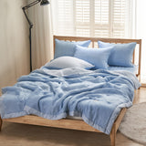 [한국직배송 F] 한길침장 인견 100% 써니 여름이불 Q (색상:블루/그레이)