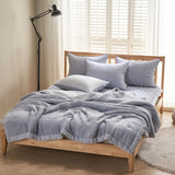 [한국직배송 F] 한길침장 인견 100% 써니 여름이불 Q (색상:블루/그레이)