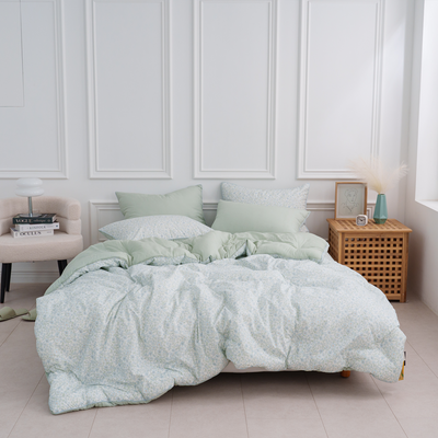 [한국직배송 B] 한길침장 겨울용 차렵이불 DTP원단 모달100% 샤론 SS/Q(10OZ) (색상:민트/핑크)