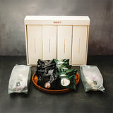 [마음이가] 선물세트 2박스-A형(흑임자인절미+콩쑥개떡+앙꼬절편+모듬영양떡) 1360g + B형(꿀떡+바람떡+흑임자인절미+옛날찹쌀떡) 1800g_무료배송특가 (묶음)