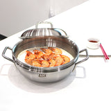 [Korea Direct Delivery A] AMT 316Ti 5-Ply Sharp Stainless Steel Wok, 28cm