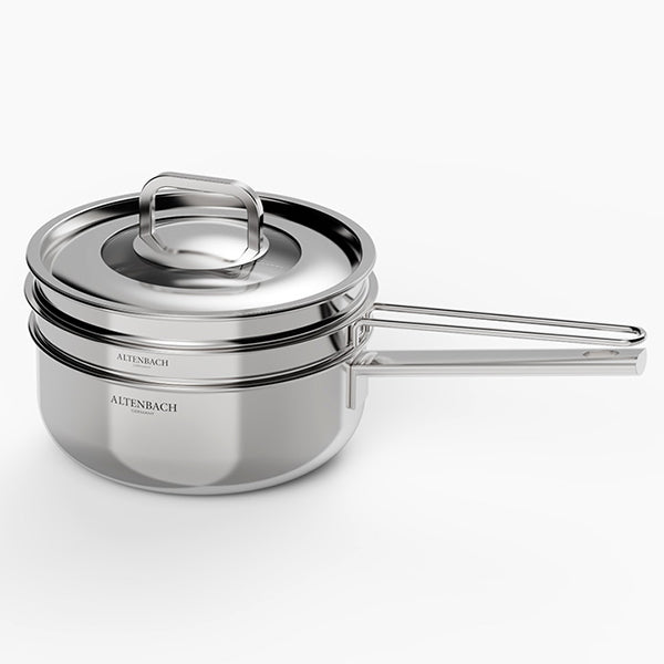 [한국직배송 B] 알텐바흐 316Ti 올인원 멀티쿠커(냄비+찜기+체반) 20cm 편수/양수 옵션선택