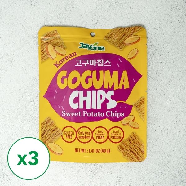 Korean Sweet Potato Chips 40g x 3 Packs (Set)