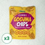 Korean Sweet Potato Chips 40g x 3 Packs (Set)