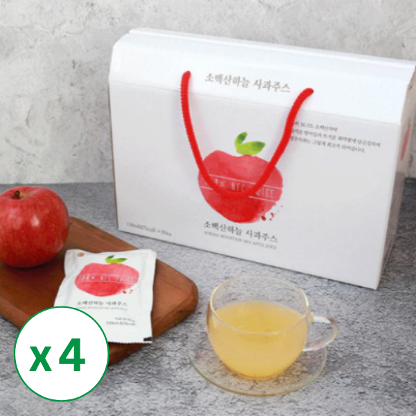 Yeongju Apple Juice (110ml x 30 Pack) x 4 Box _ Free Shipping (Set)