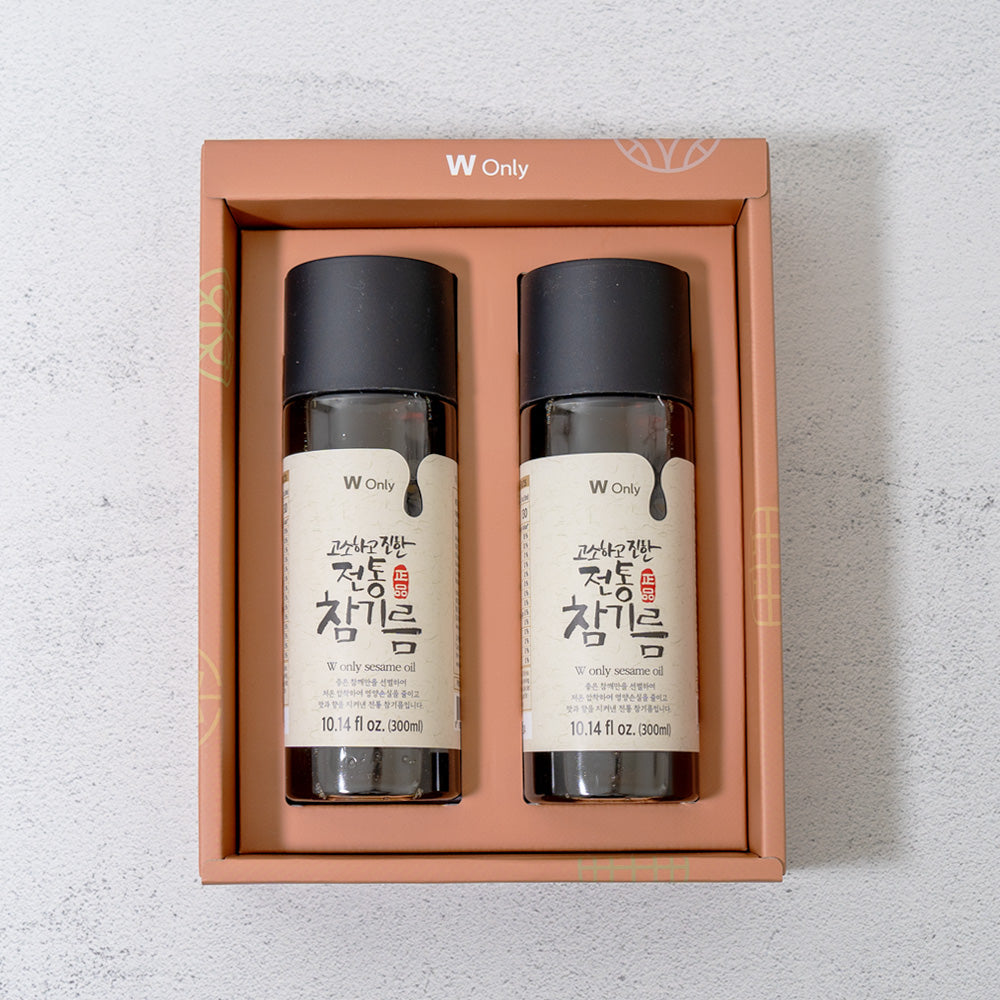 芝麻油礼品套装 600毫升(300毫升 x 2瓶)X 3_免运费(套装)