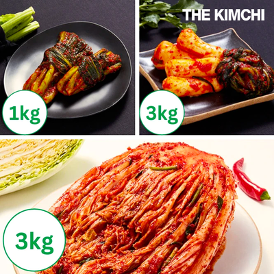 Hong Jin kyung Cabbage kimchi 3kg + Young Radish Kimchi 3kg + Mustard Kimchi 1kg