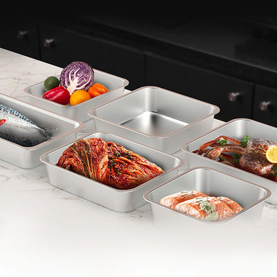 [Korea Direct Delivery C] Altenbach Stainless Steel Tray with Rack (Set of 6)