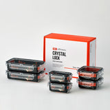 [한국직배송 C] 고트만 네오크리스탈락 트라이탄 밀폐용기 6종 화이트/블랙