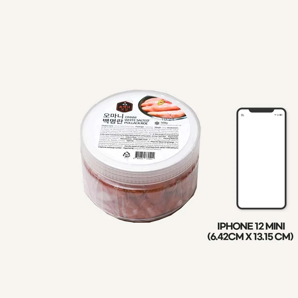 [1+1][동화푸드] 오마니 백명란젓 500g (묶음)_ 타임딜