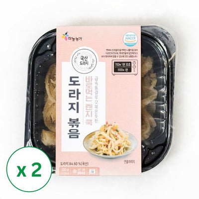 [하늘농가] 그대로 데워먹는 도라지 볶음 100g x 2팩 (묶음)