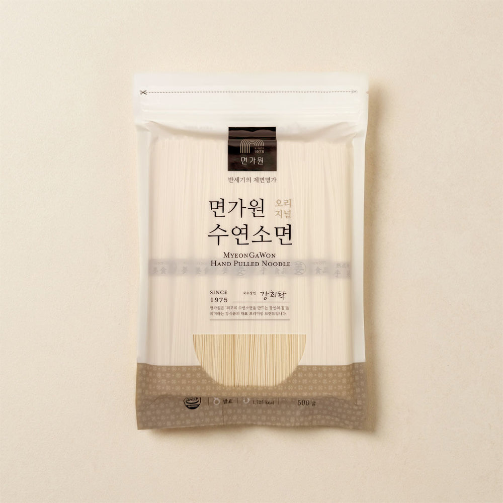 [Myeongawon] Premium Hand Pulled Fine Noodles 500g