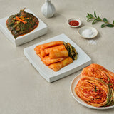 [예소담] 포기김치 3kg x 2팩 + 총각김치 850g + 생깻잎 김치 400g (묶음)_ 무료배송특가_ 3월 넷째 주 순차발송