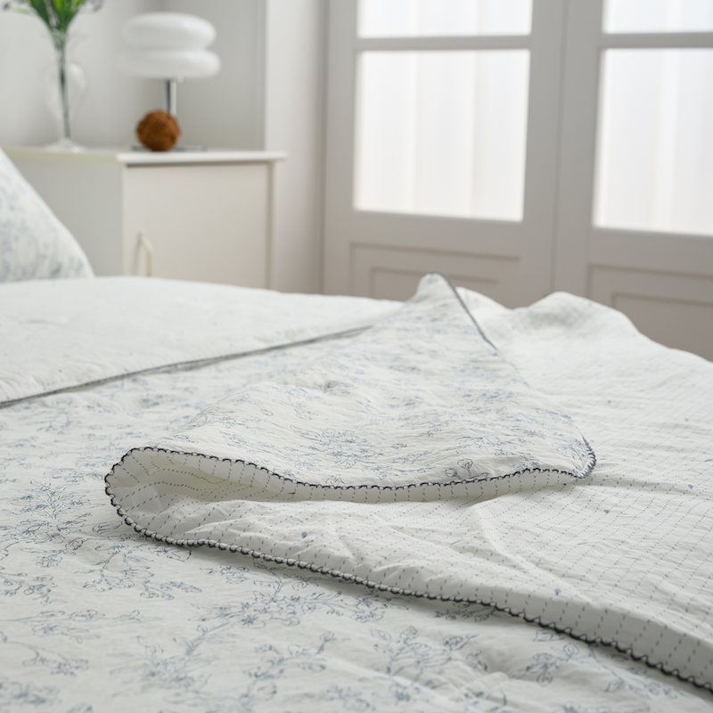 [한국직배송 E] 한길침장 모달냉감 나뚜루 스프레드/이불 Q (색상:블루)