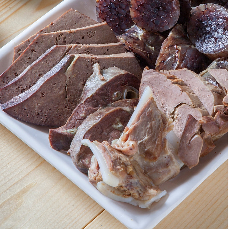 [울타리] 삶은 돼지 부속 모듬세트 4종(오소리감투,귀,염통,간) 7oz