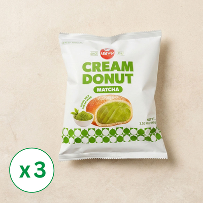 [서울우유] 크림도넛 말차 100g x 3팩 (묶음)