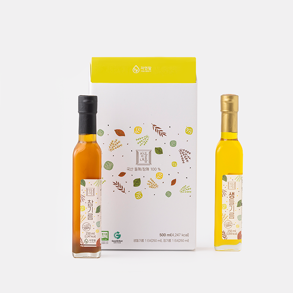 Stall Set (250ml of fresh oil + 250ml sesame oil) X 2 boxes _ free shipping (Set)