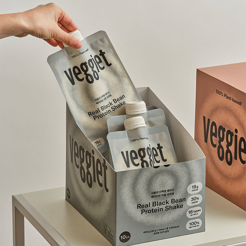 [Veggiet] Plant Based Protein Shake Real Black Bean 450g (45g X 10)