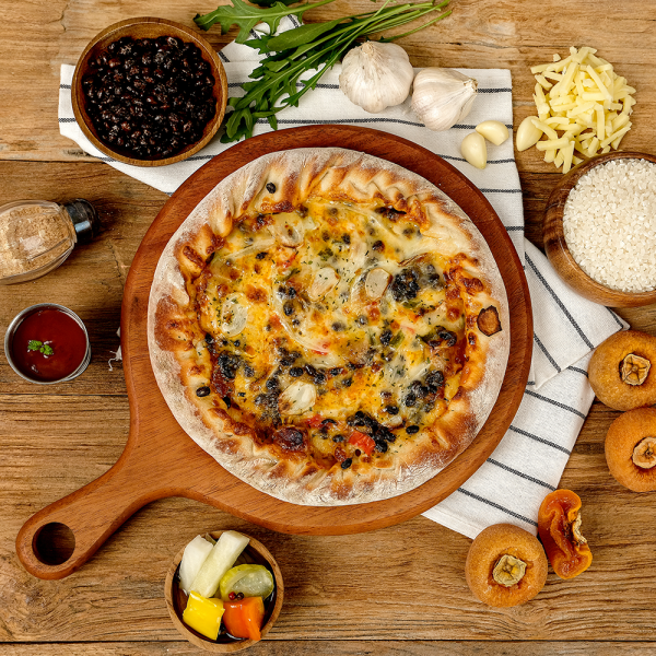 [산청기능성콩영농조합법인] 지리산 발효검은콩 쌀피자 675g (225g x 3)