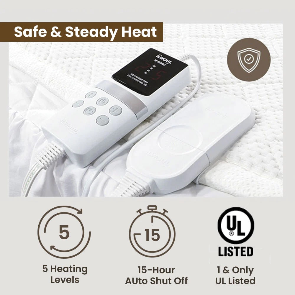 Tencel Heated Mattress Pad Single_Free Shipping