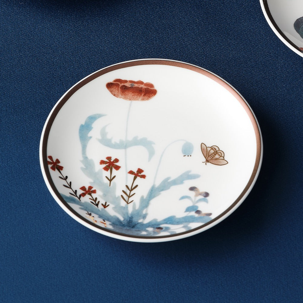 [한국도자기] 초충도 접시 (12.7cm) 4p_무료배송