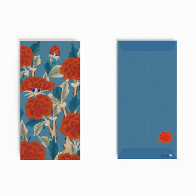 [Yul art] Minhwa Money Envelope 10ct - Blue Peony