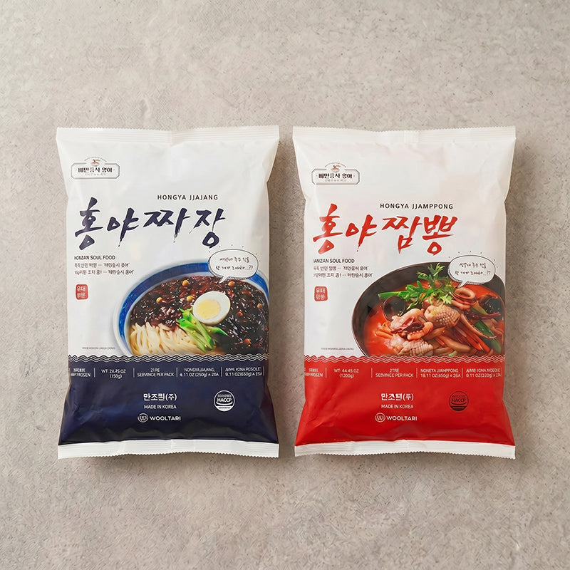 [만조원] 홍야 짜장 920g + 홍야 짬뽕 1260g_타임딜