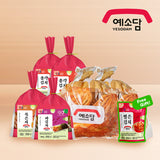 Cabbage Kimchi x 2pk + Radish Kimchi x 2pk + Fermented Kimchi + Green Onion Kimchi (Set) | *Free* Sliced Kimchi 
