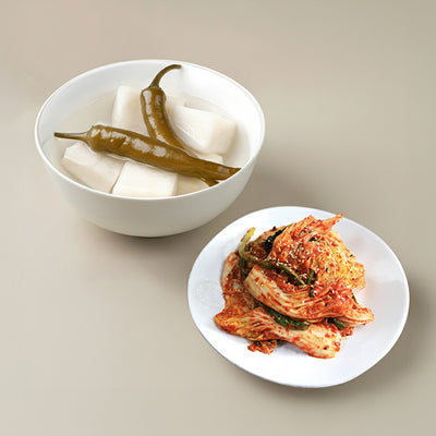 [한국직배송 A] 연천군 미금치 제철 겉절이 2kg + 동치미 2kg