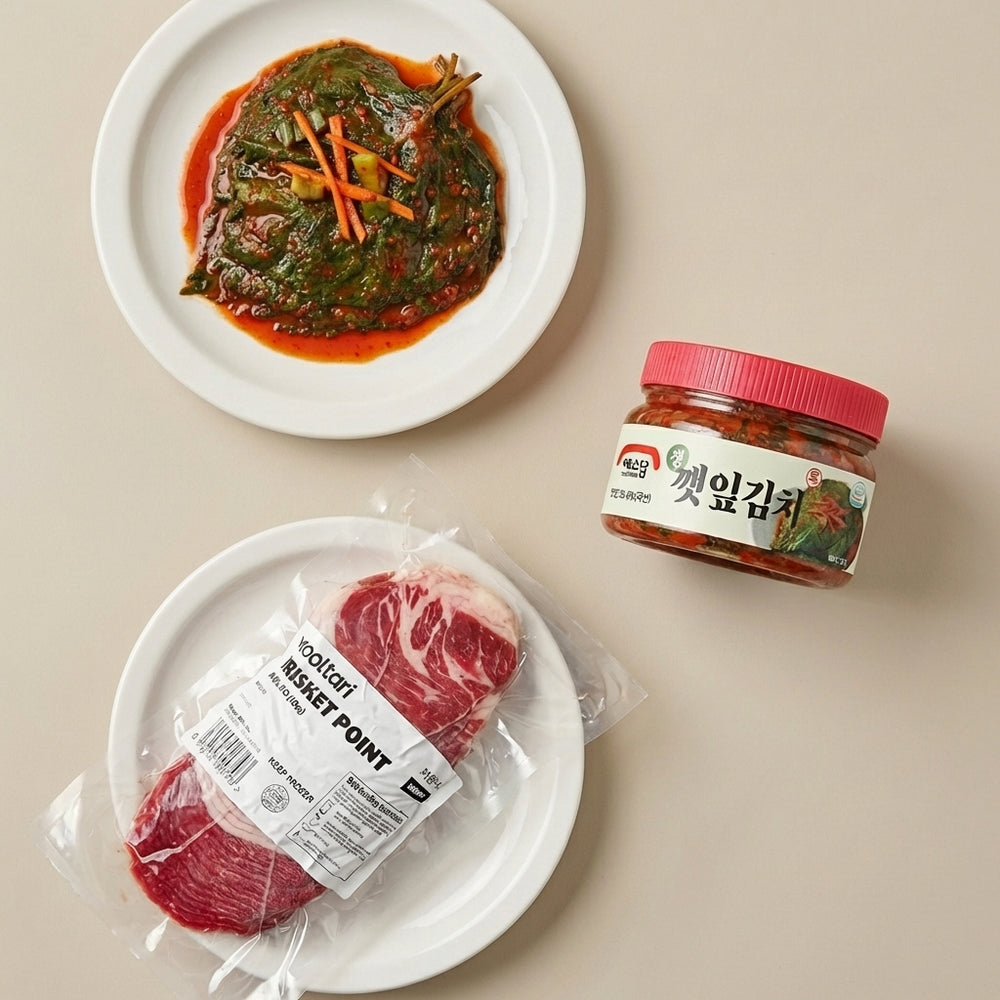 [울타리] 차돌박이 1lb x 2팩ㅣ*증정* [예소담] 생깻잎 김치 400g (묶음)