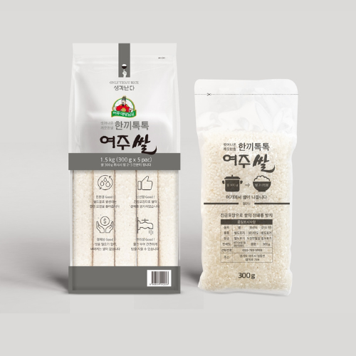 [여주시농협] 씻어나온 깨끗한쌀 여주쌀 (300g x 5팩)